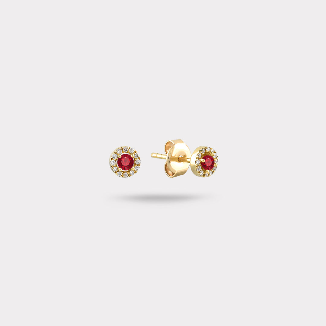 ALBA RUBY 
 STUD EARRINGS